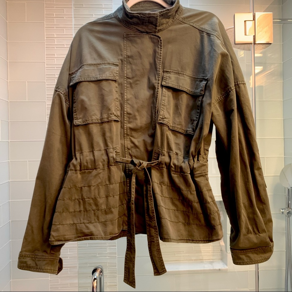 Gap green belted utility jacket